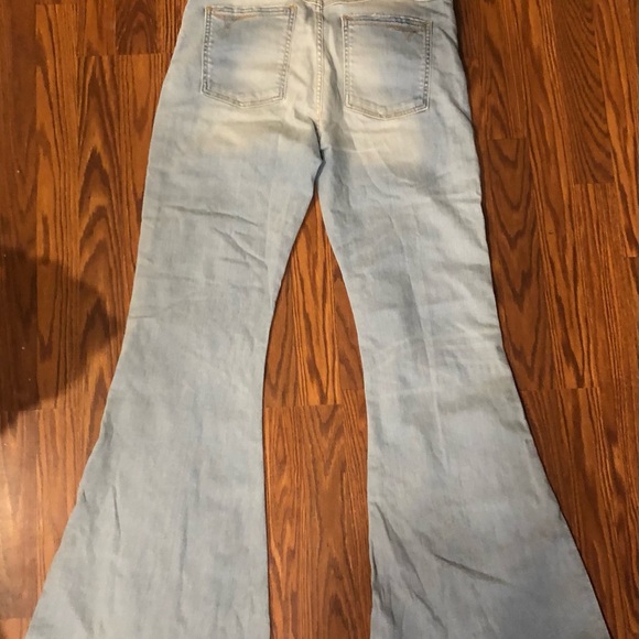 Free People The Perfect Vintage Flare Jean Embroidered Waistband Size 31 - Picture 5 of 9